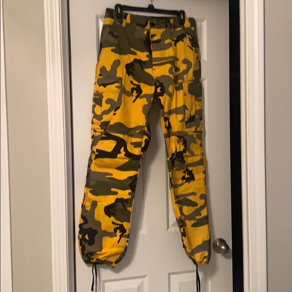 Yellow camo pants